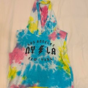 Flowers by Zoe tie dye tank top